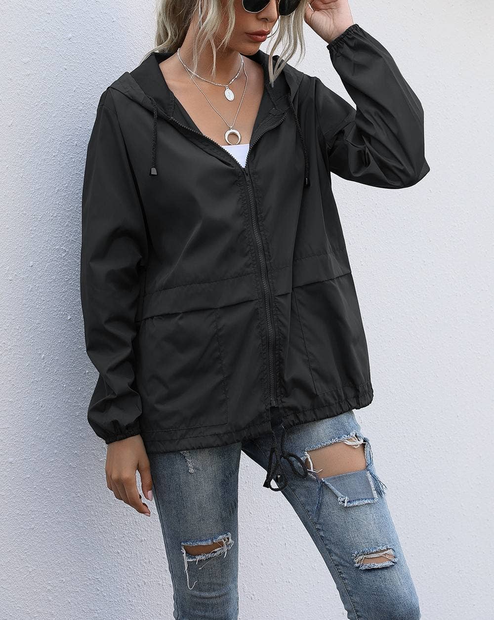HIDDENBRAND - Hooded Zip up Windbreaker
