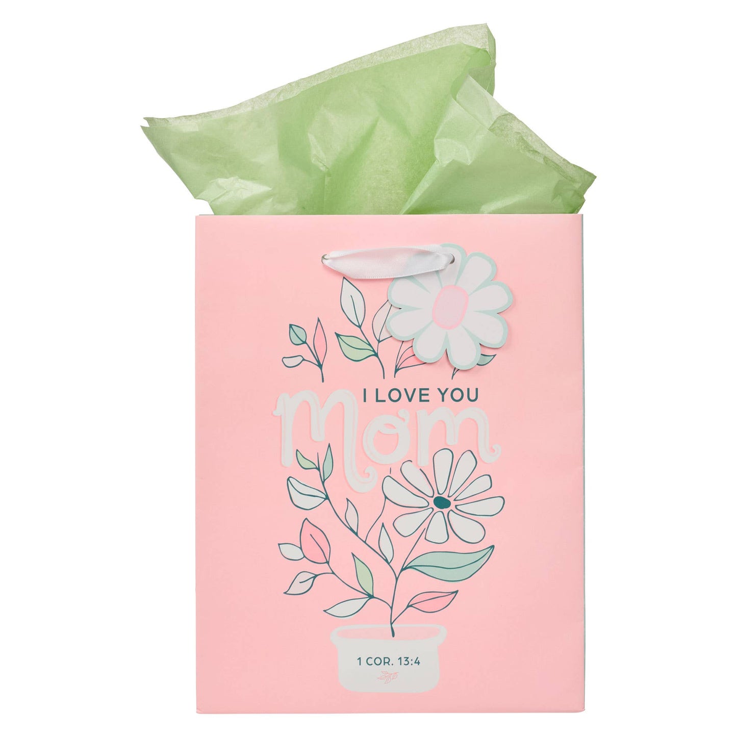 Christian Art Gifts - Gift Bag MD I Love You Mom 1 Cor. 13:4