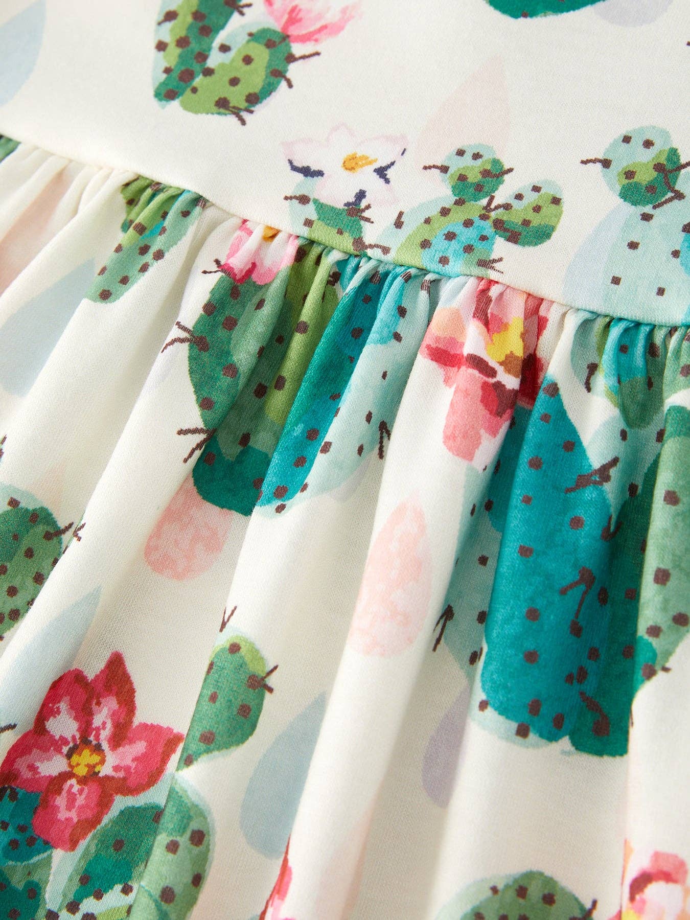 Rylee Faith Designs - Summer Girls Cactus Dress Two-piece Set