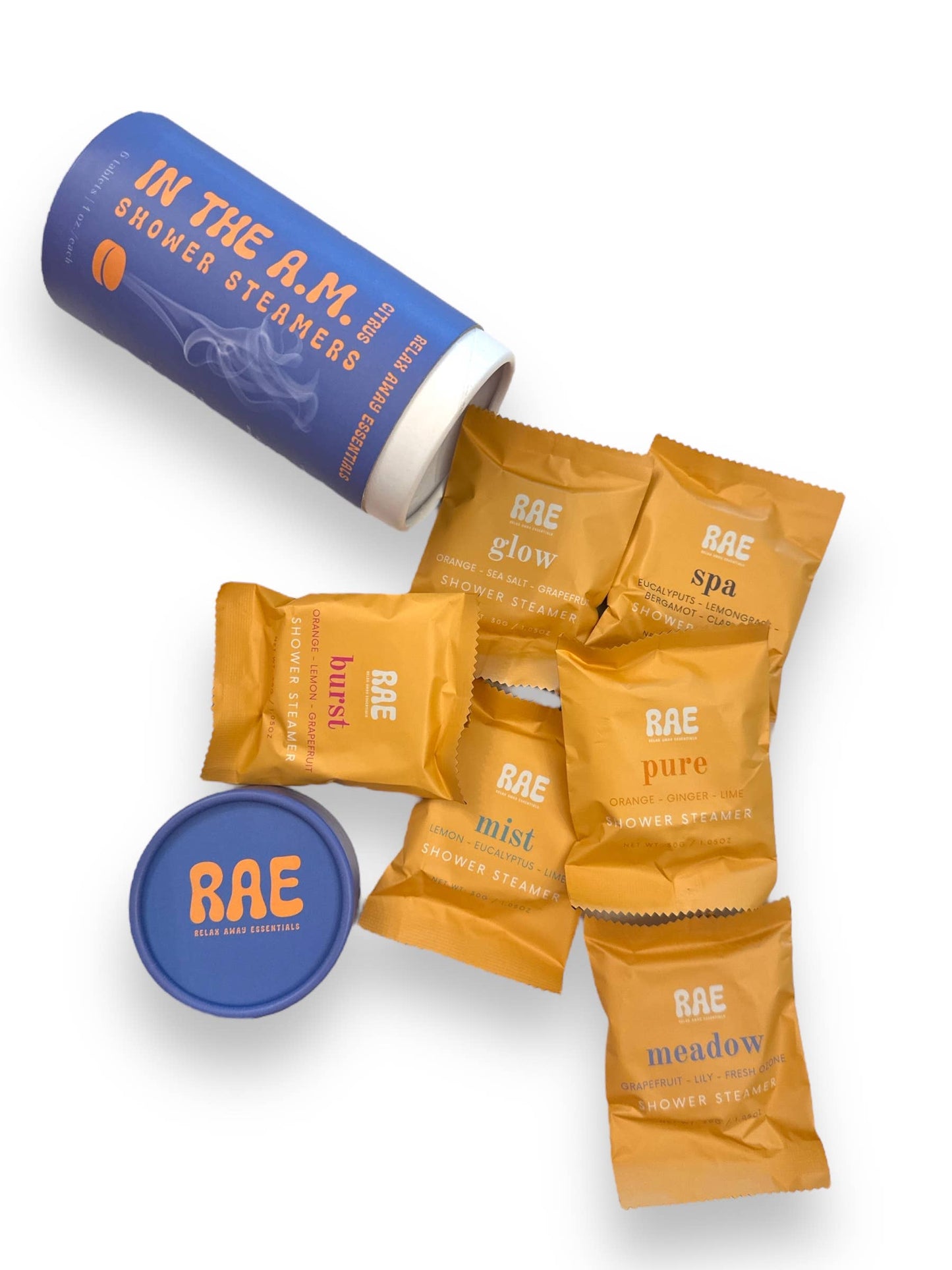 Relax Away Essentials - In The A.M. Shower Steamers 6 Pack - Aromatherapy