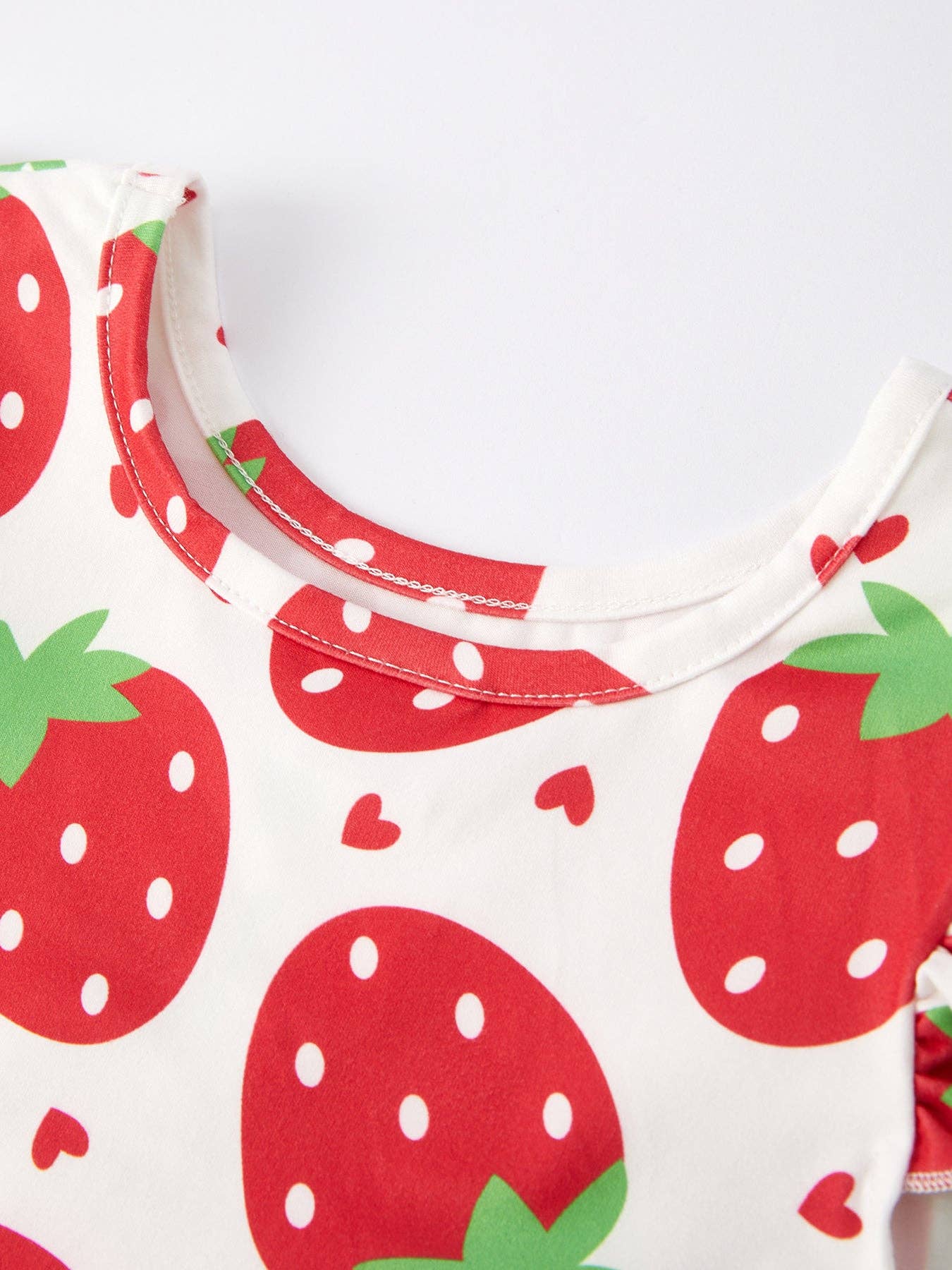 Rylee Faith Designs - Girls Strawberry Plaid Print Dress 2-piece Set