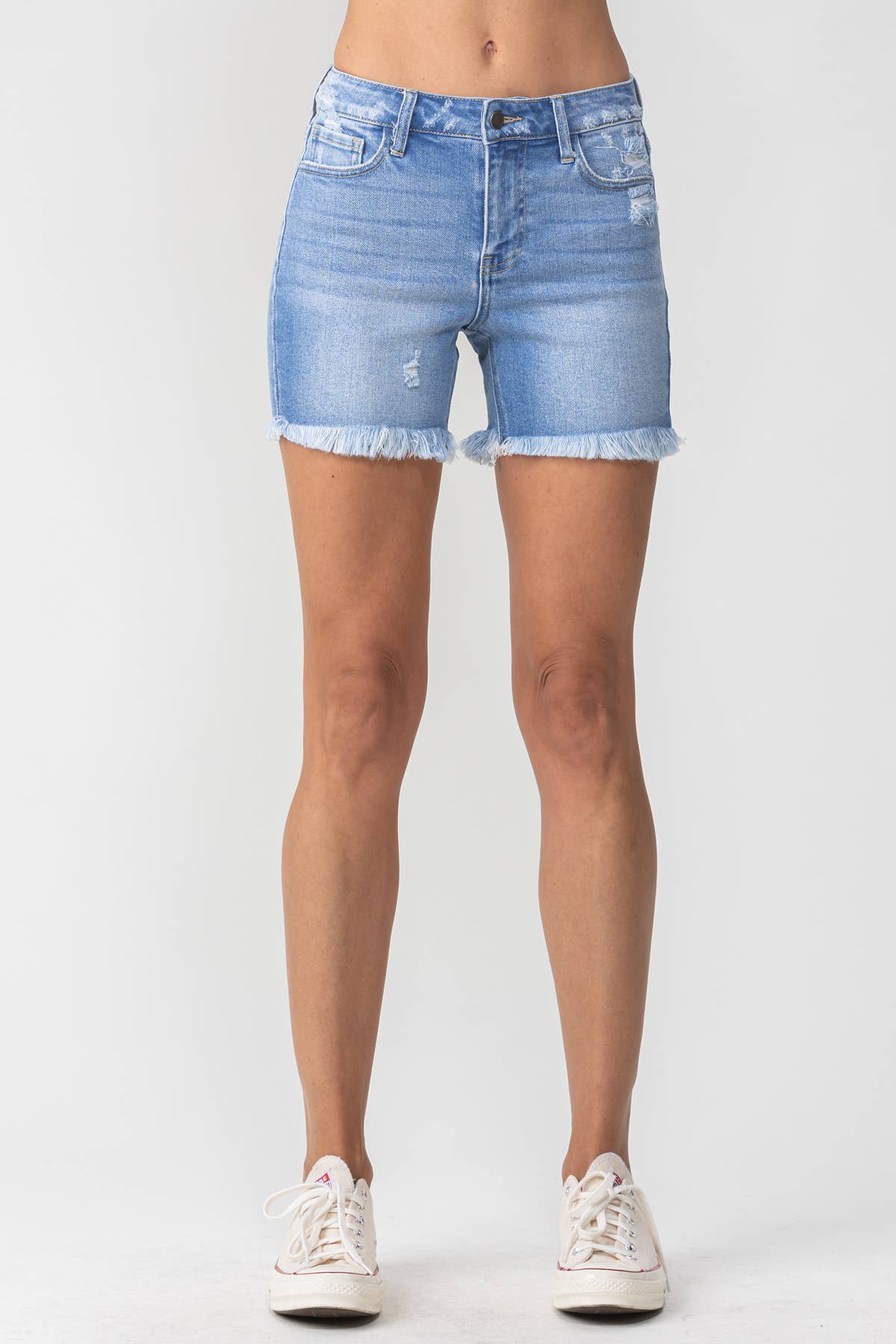 Jelly Jeans - Mid Rise Frayed Shorts