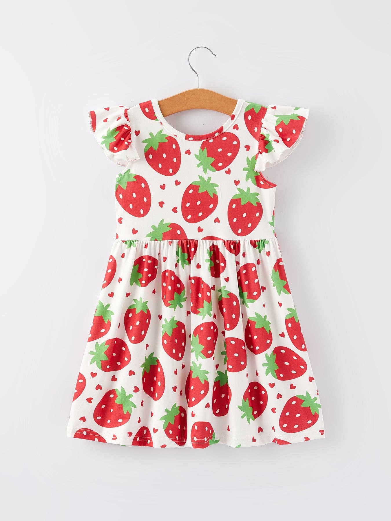 Rylee Faith Designs - Girls Strawberry Plaid Print Dress 2-piece Set
