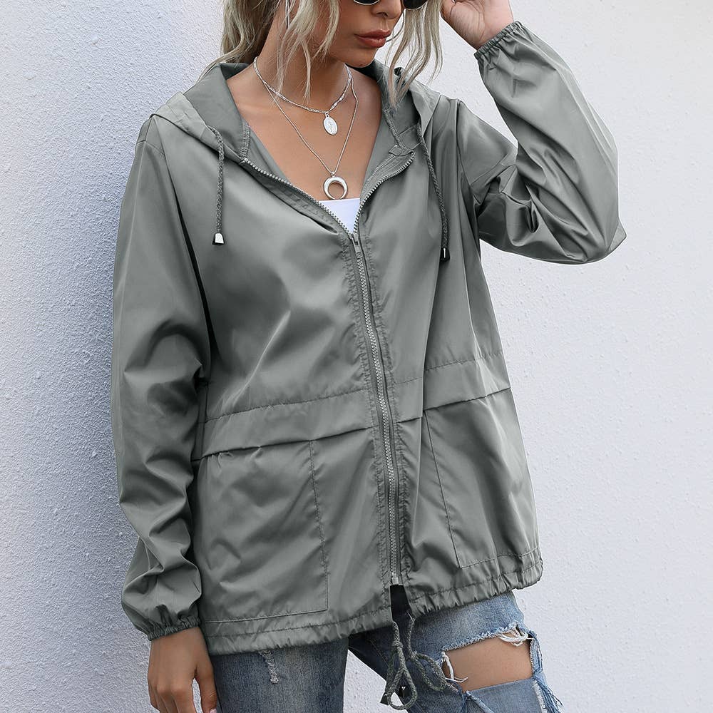 HIDDENBRAND - Hooded Zip up Windbreaker