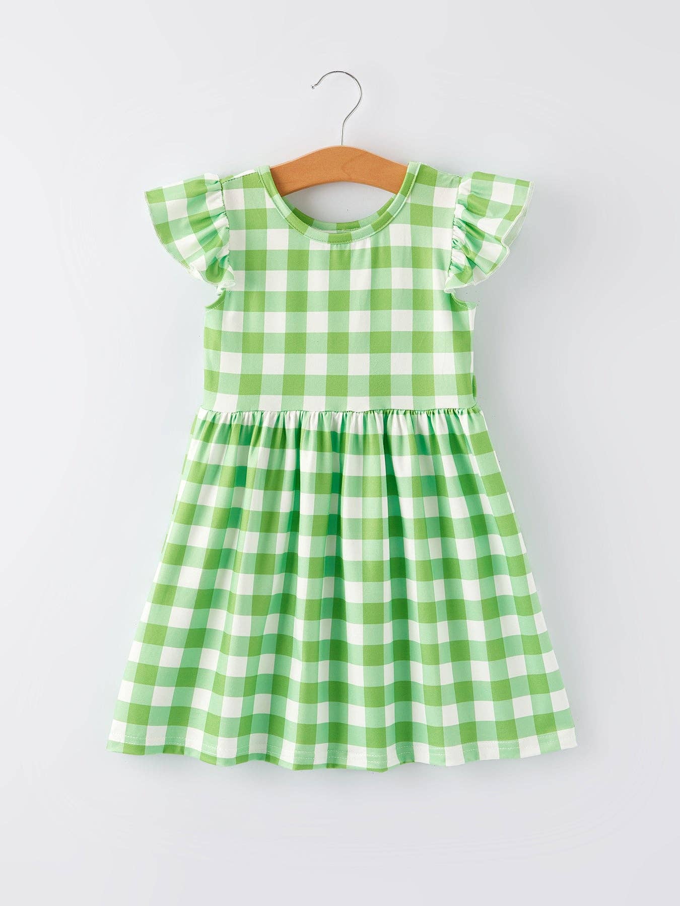 Rylee Faith Designs - Girls Strawberry Plaid Print Dress 2-piece Set