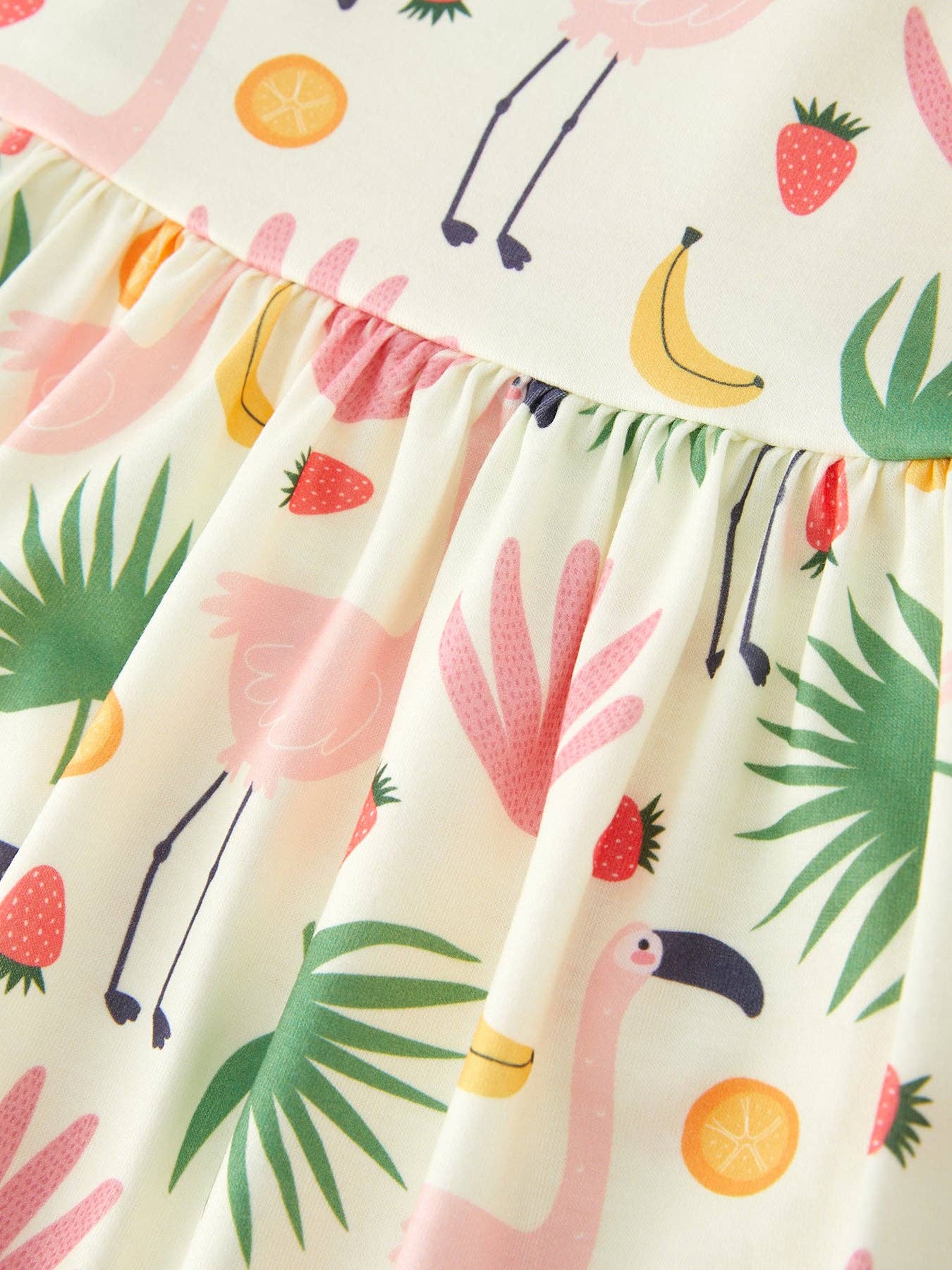 Rylee Faith Designs - Summer Girls Leaves Stripes Dress 3-piece Set