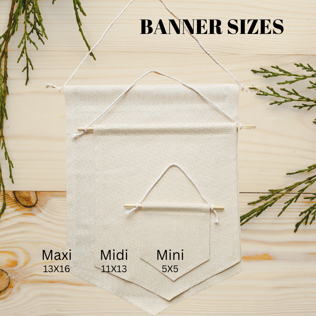 The Modern Maker - Blank canvas banners, hanging canvas sign