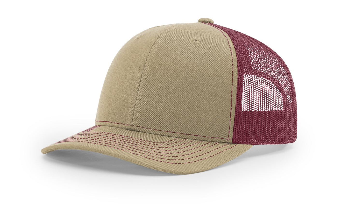 Richardson 112 Trucker Hat with custom leather patch