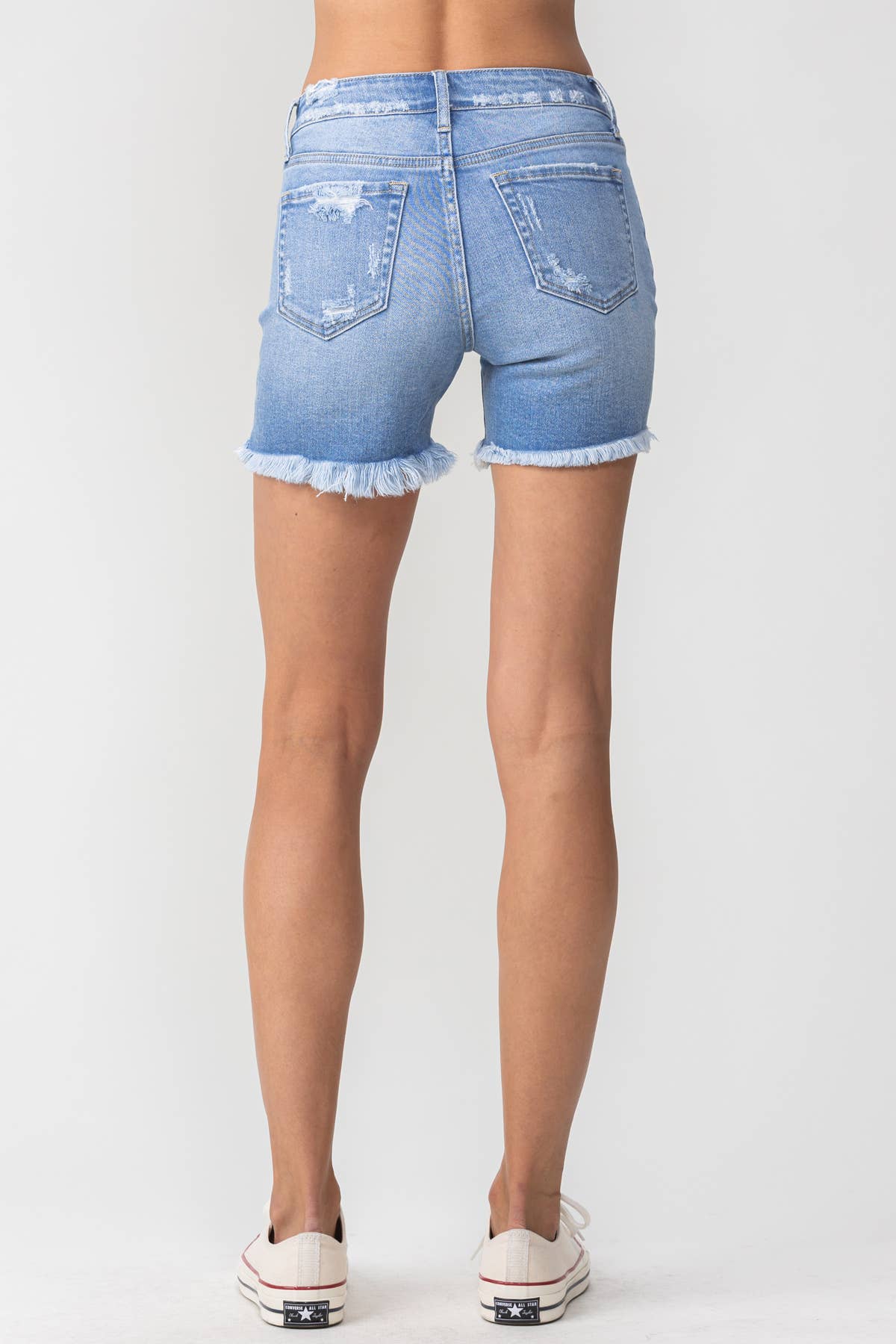 Jelly Jeans - Mid Rise Frayed Shorts