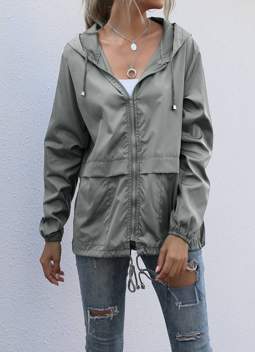 HIDDENBRAND - Hooded Zip up Windbreaker
