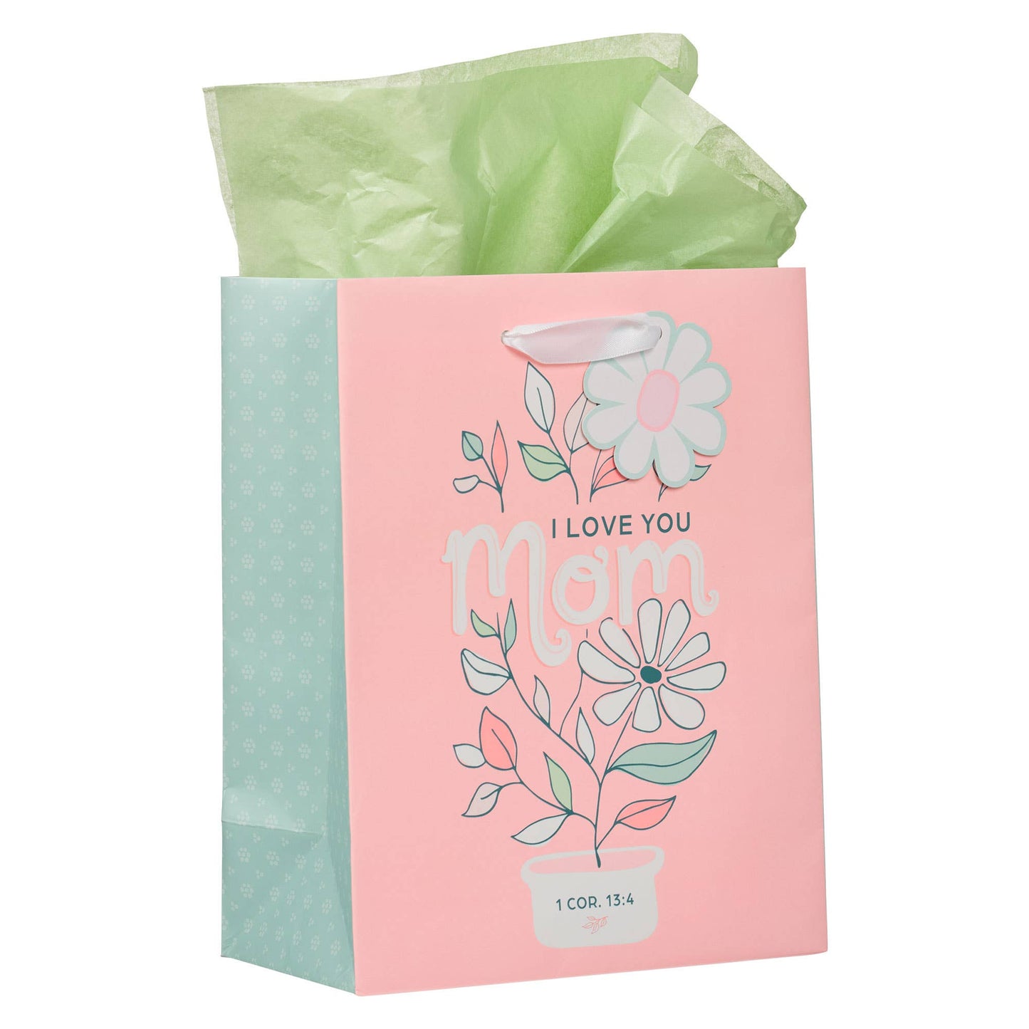 Christian Art Gifts - Gift Bag MD I Love You Mom 1 Cor. 13:4