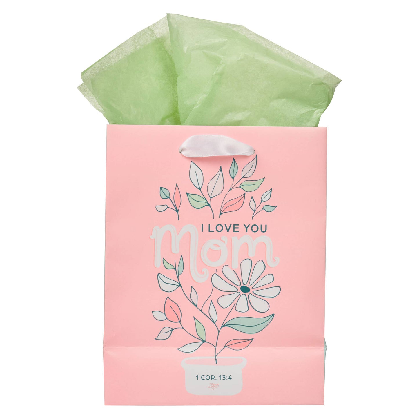 Christian Art Gifts - Gift Bag MD I Love You Mom 1 Cor. 13:4