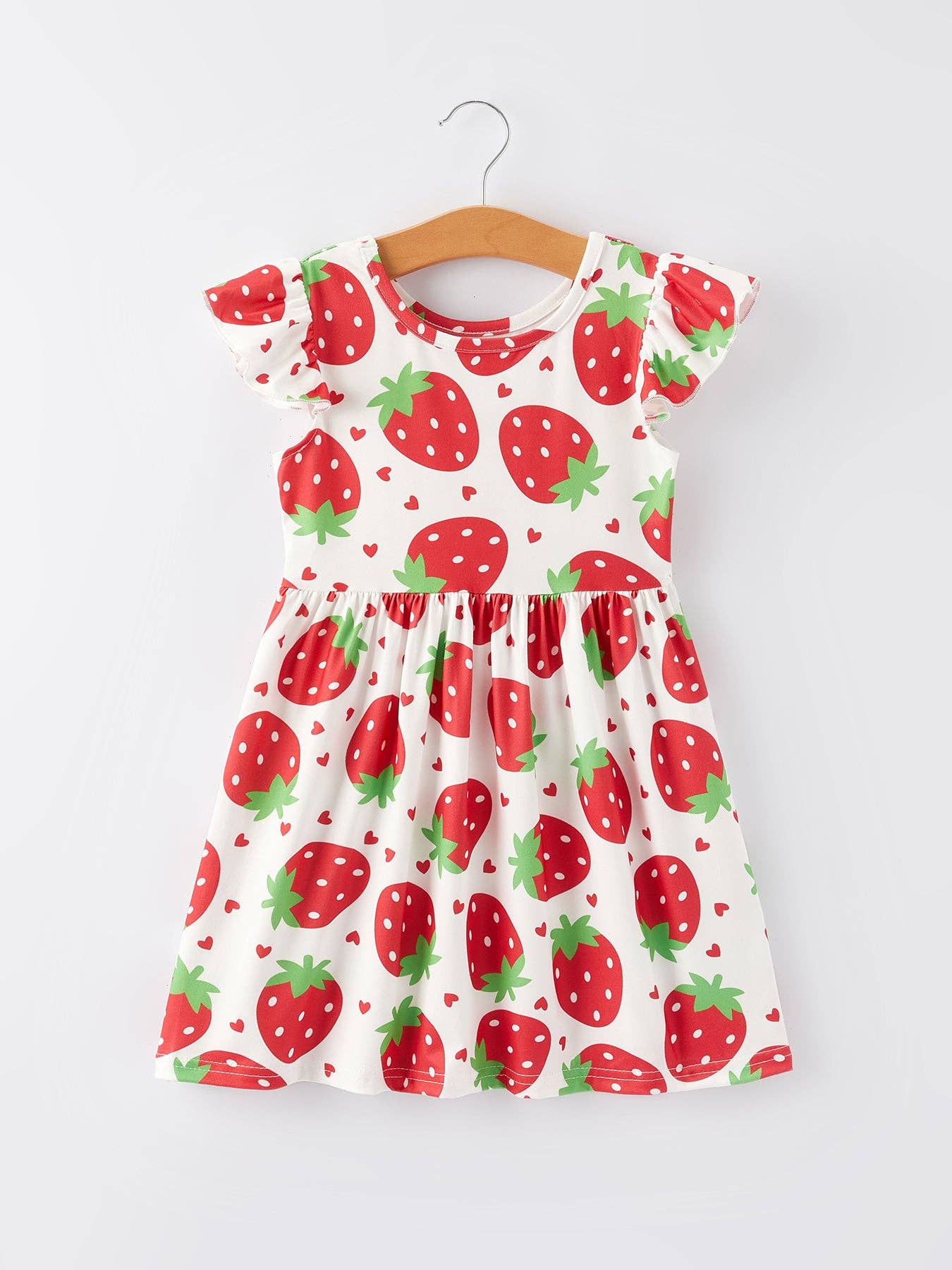 Rylee Faith Designs - Girls Strawberry Plaid Print Dress 2-piece Set