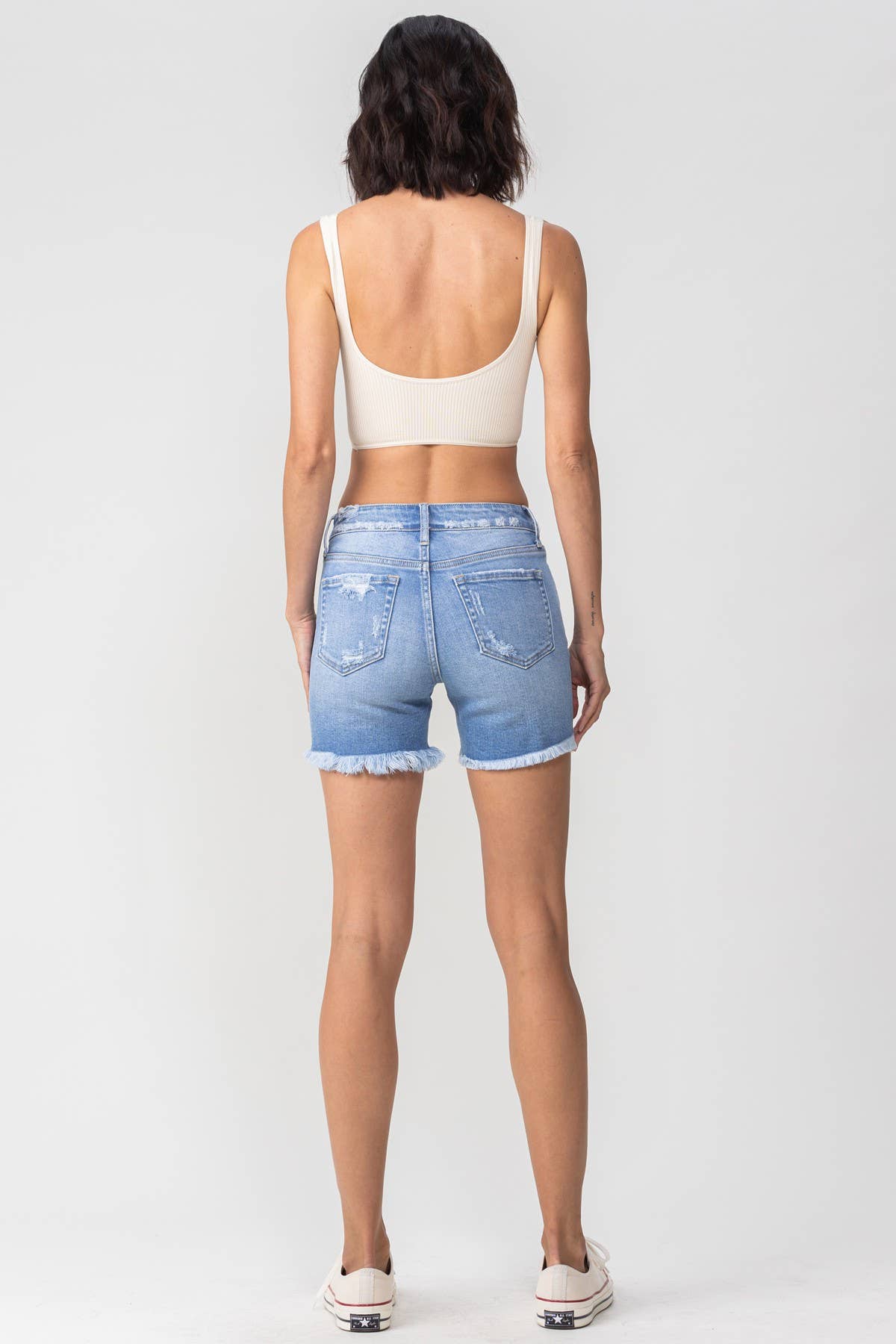 Jelly Jeans - Mid Rise Frayed Shorts