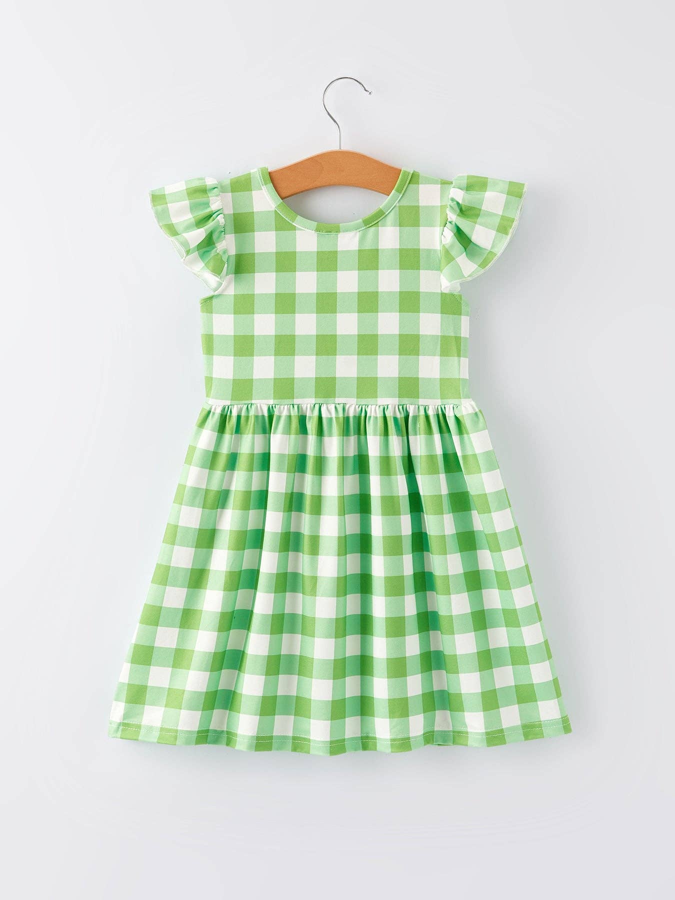 Rylee Faith Designs - Girls Strawberry Plaid Print Dress 2-piece Set