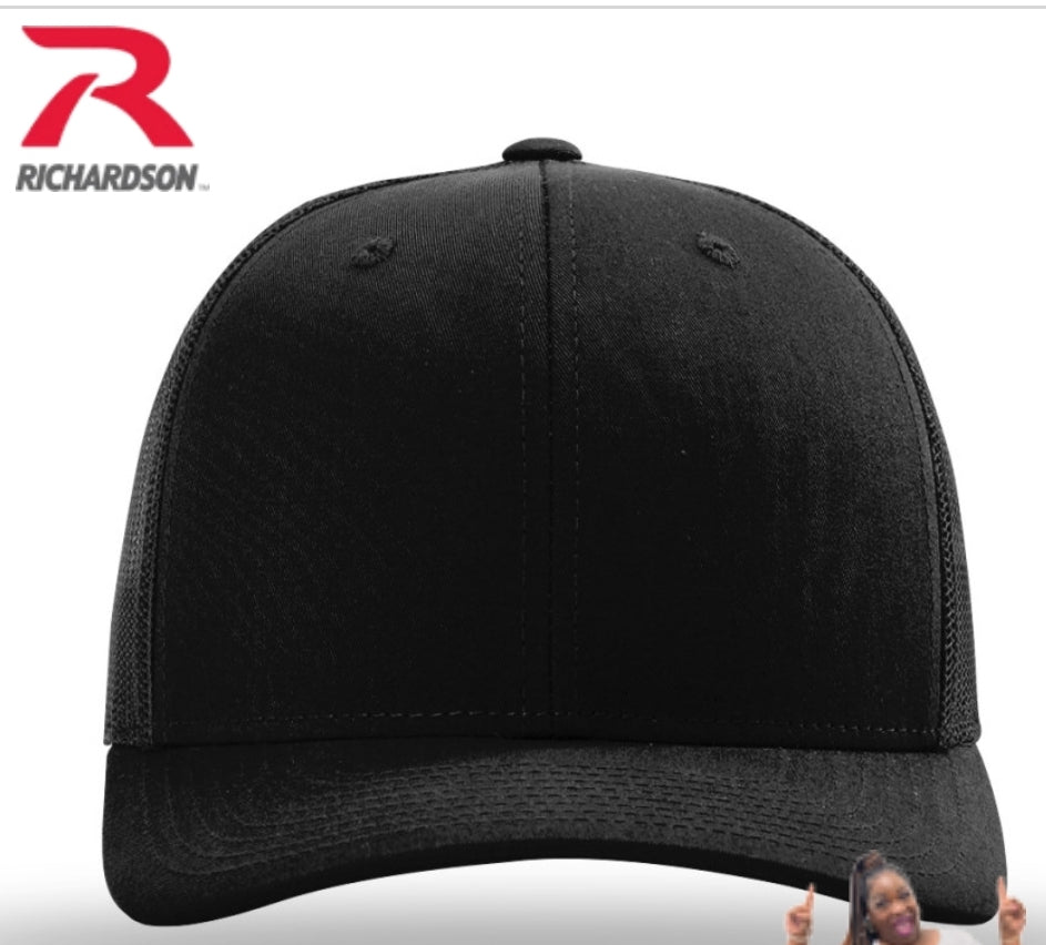 Richardson 112 Trucker Hat with custom leather patch