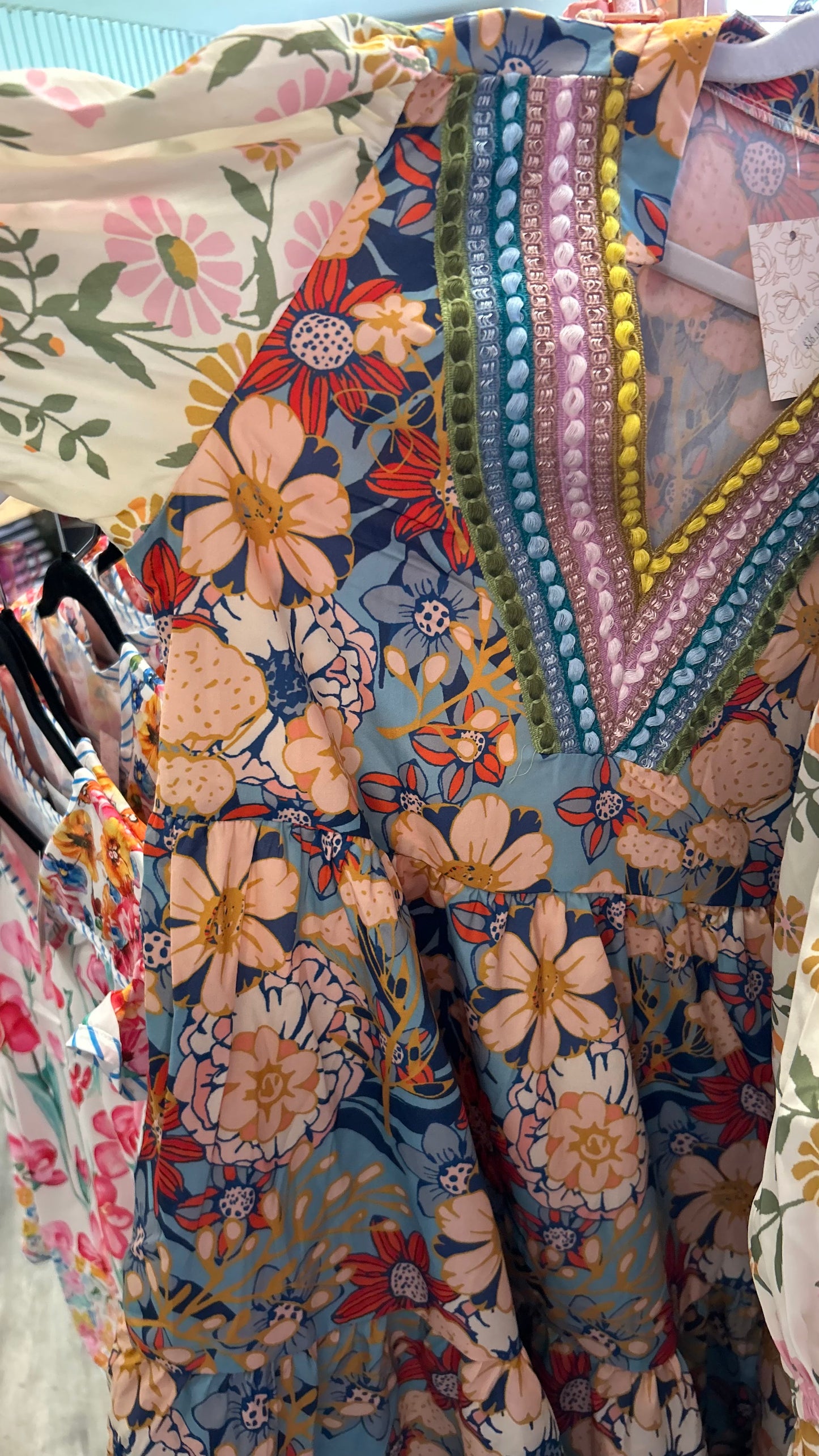 Boho flower print dress