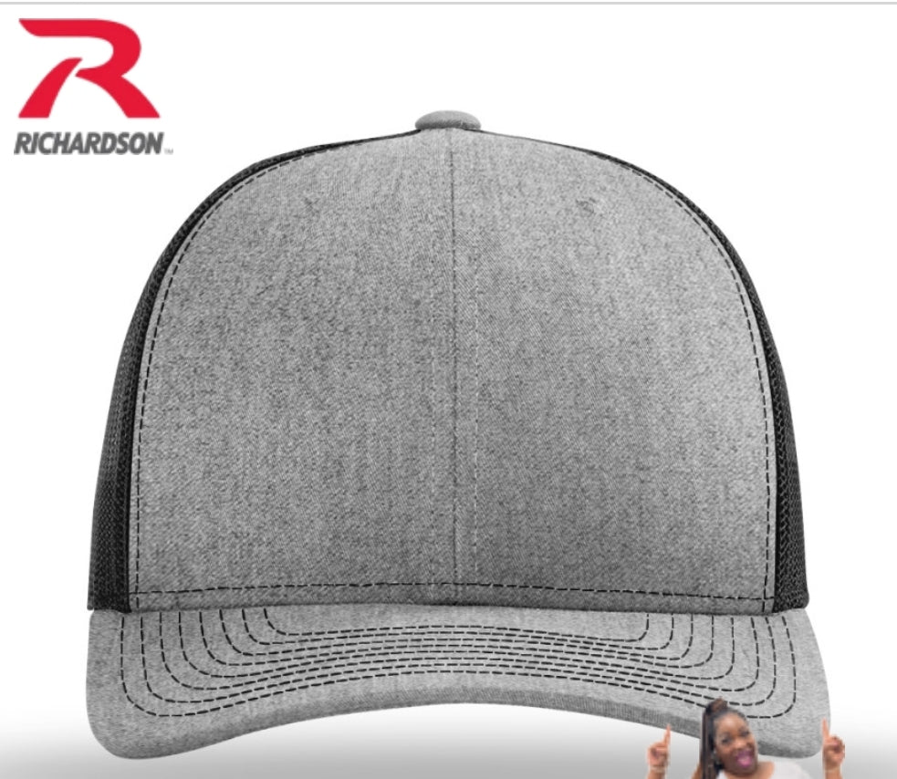Richardson 112 Trucker Hat with custom leather patch