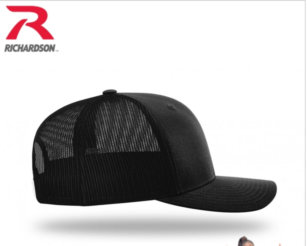 Richardson 112 Trucker Hat with custom leather patch
