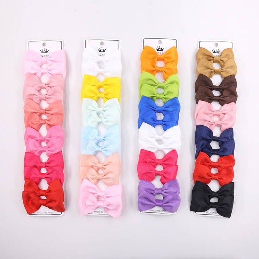 PatPat - 12-pack Bow Knot Decor Hair Clip for Girls (Multi-Color)