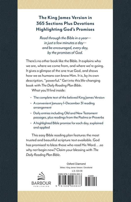 Barbour Publishing, Inc. - The Daily Reading Plan Bible [Oxford Diamond]