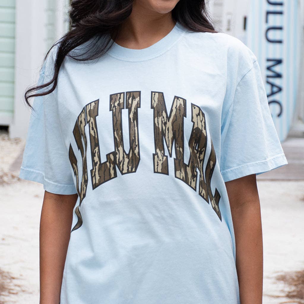 LM-MO-1000  Mossy Oak Bottomland Adult Chambray Comfort Colors Mossy Oak Tee