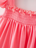 Rylee Faith Designs - Summer Girls Watermelon Ruffle Slip Dress Two-piece Set
