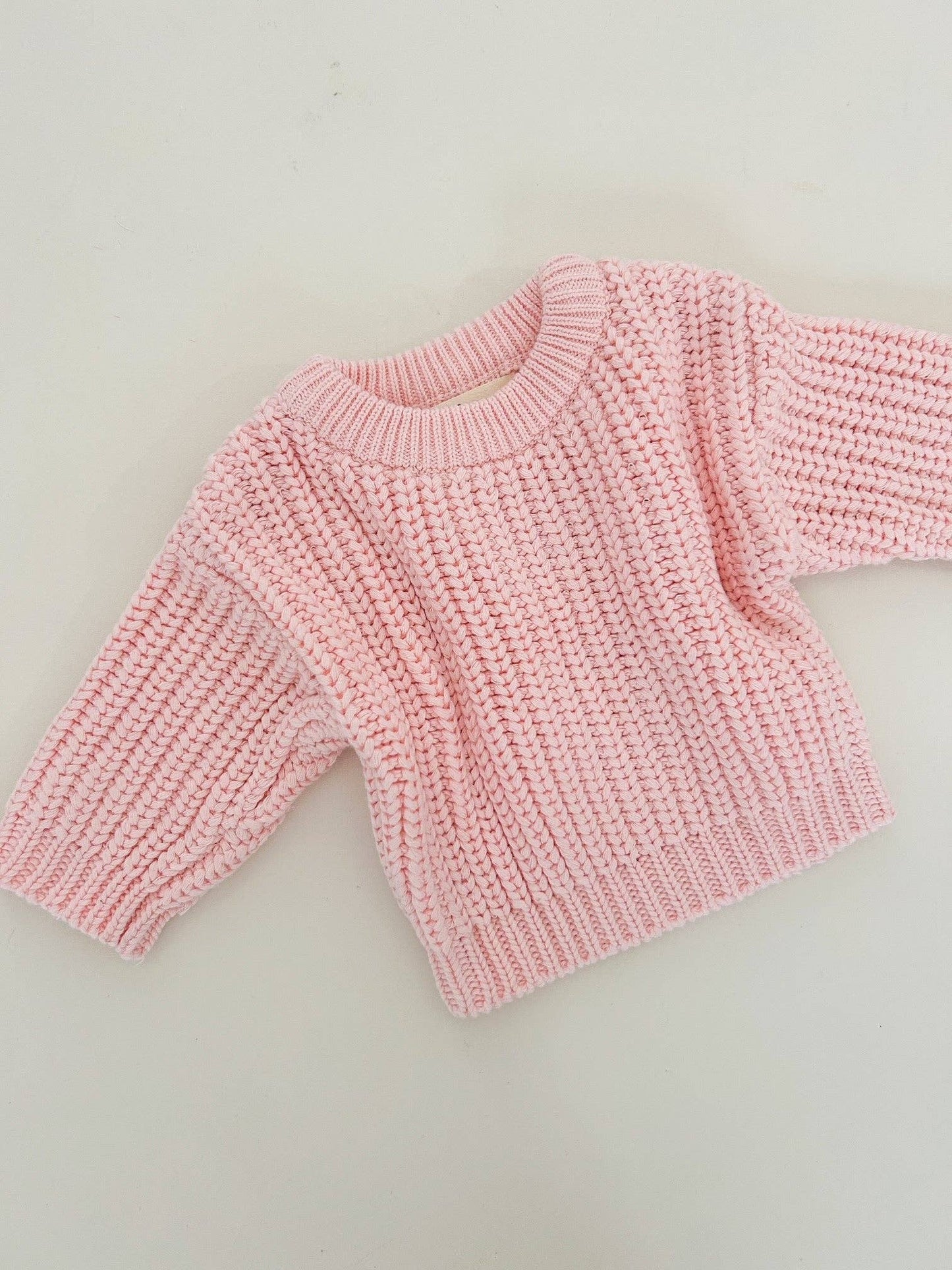 CHUNKY KNIT SWEATER - PINK