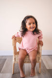 Addie Joy company - Oversized Cozy Romper - Pink Rose