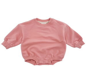 Addie Joy company - Oversized Cozy Romper - Pink Rose