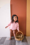 Addie Joy company - Oversized Cozy Romper - Pink Rose