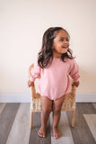 Addie Joy company - Oversized Cozy Romper - Pink Rose