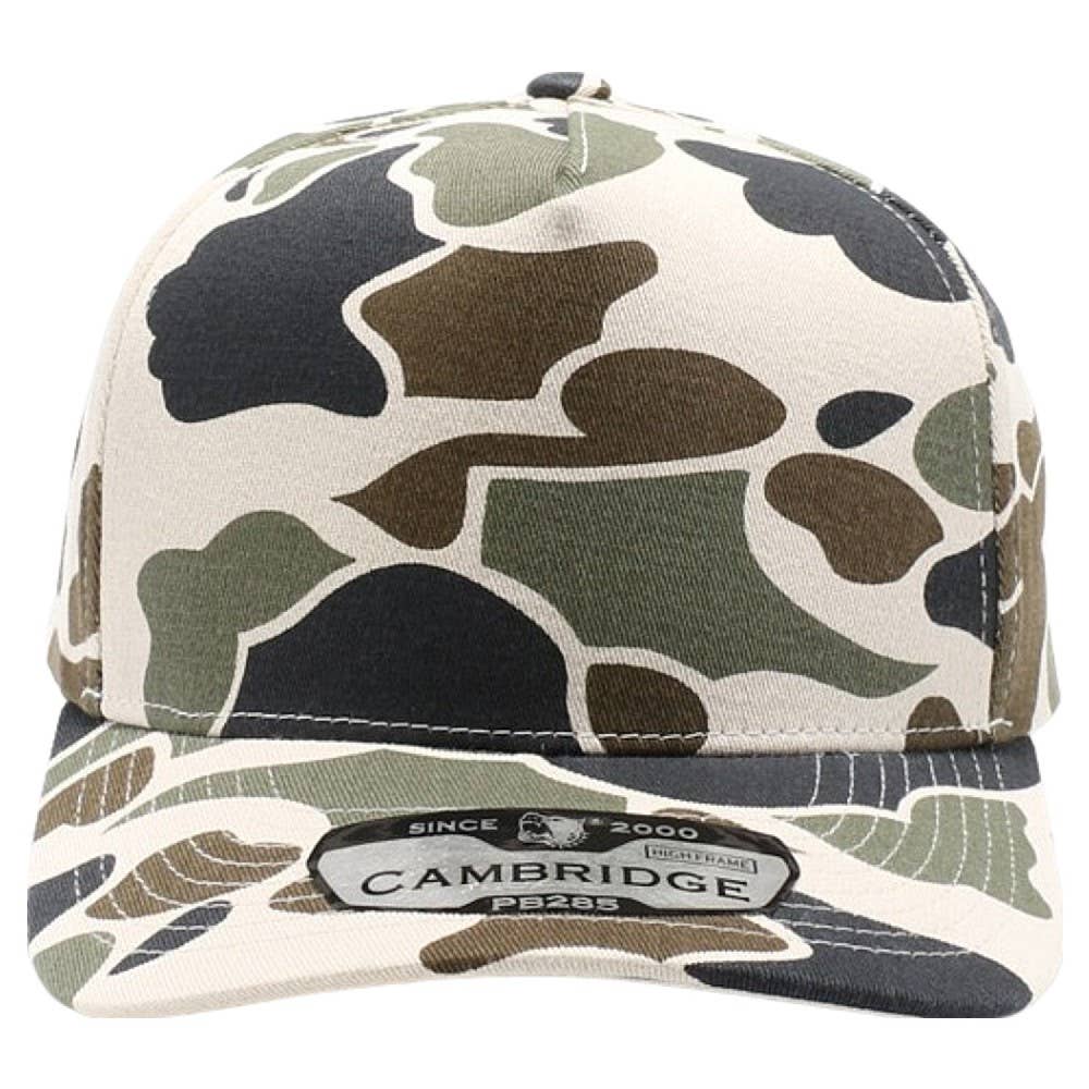 DOBBI - Five Panel Old School Camo High Frame