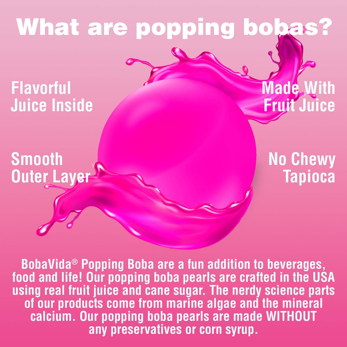 Bobavida Popping Pearls - Cotton Candy Popping Boba (10 pouches)