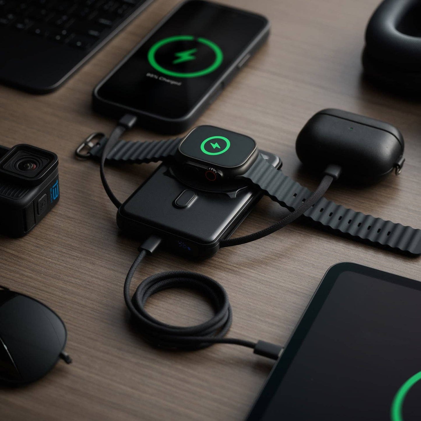 Ridge Power Bank - 10k mAh - Matte Black