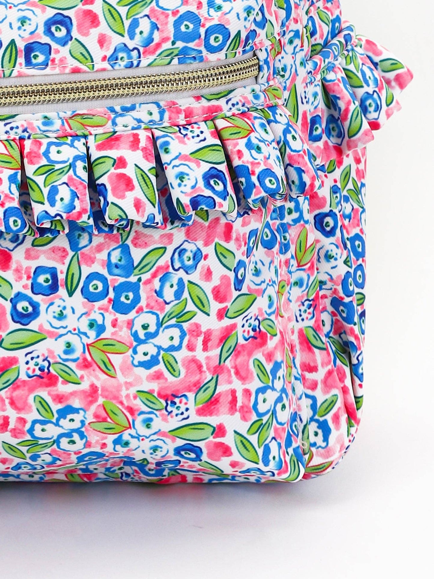 sassy kids palace - Blue Flower Girls Ruffle Backpack