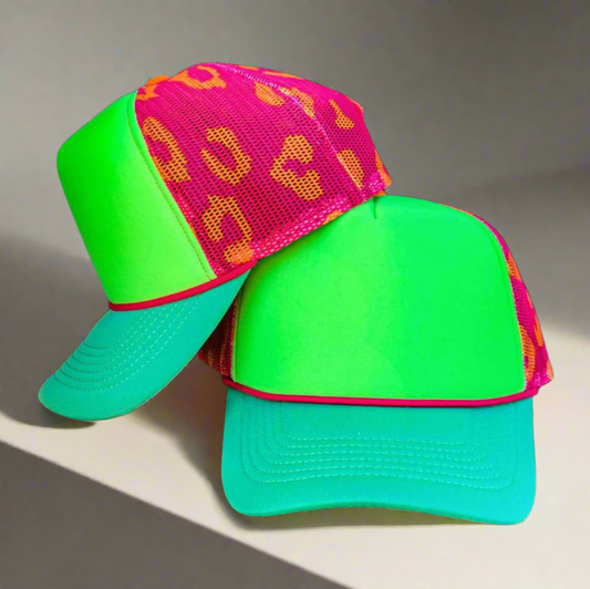 Magna Pony NEON LEOPARD mesh back cap