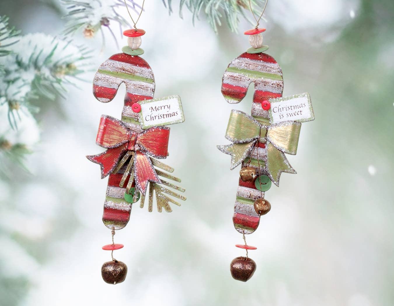 Sunset Vista Designs - Candy Cane Ornament 2 Asst