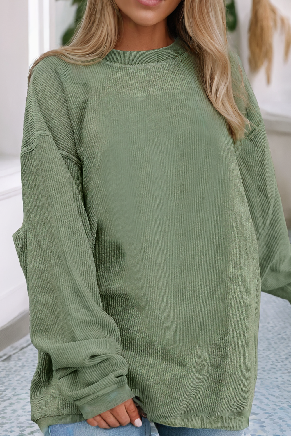 Little Daisy Closet - JOLENE Ribbed Corded Oversized Sweatshirt