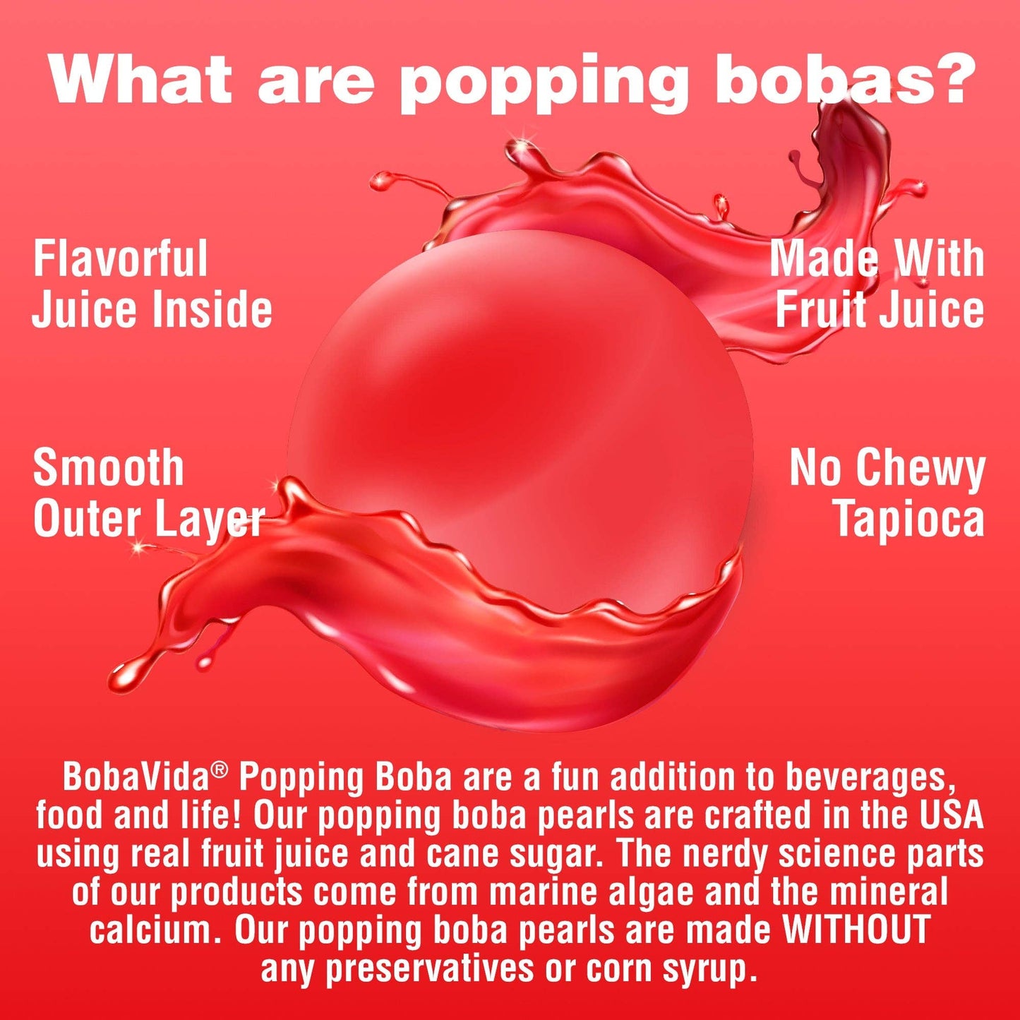 Bobavida Popping Pearls - Cherry Slush Popping Boba – Magnolia & Moon