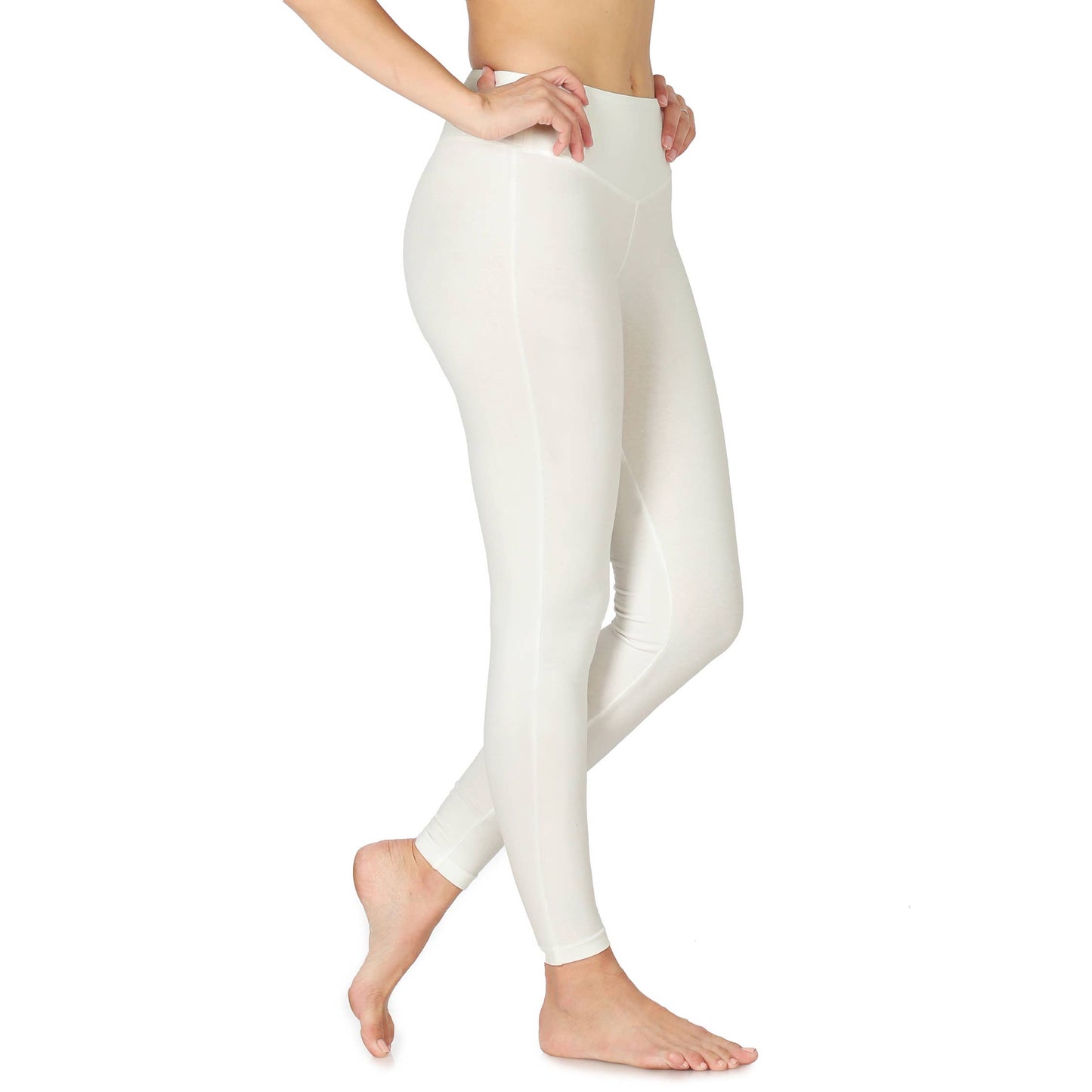42POPS - SI-16458 Tummy control shaping leggings (premium cotton): MOCHA