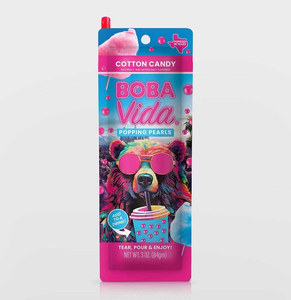 Bobavida Popping Pearls - Cotton Candy Popping Boba (10 pouches)