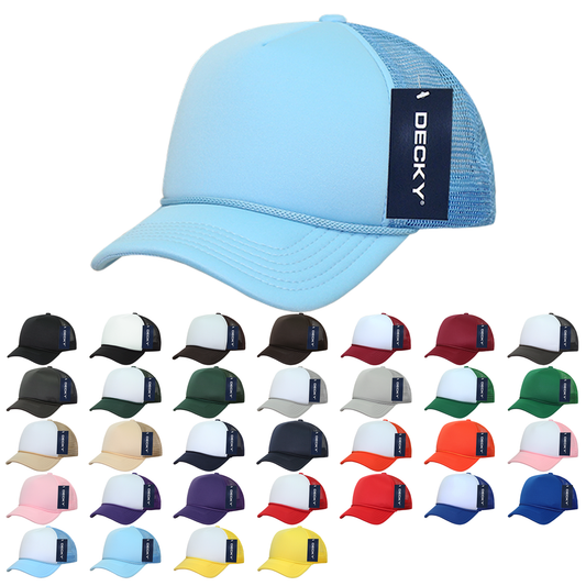 The Park Wholesale - Decky 7010 - Kids, Youth Trucker Foam Hats, Mesh Back - 7010