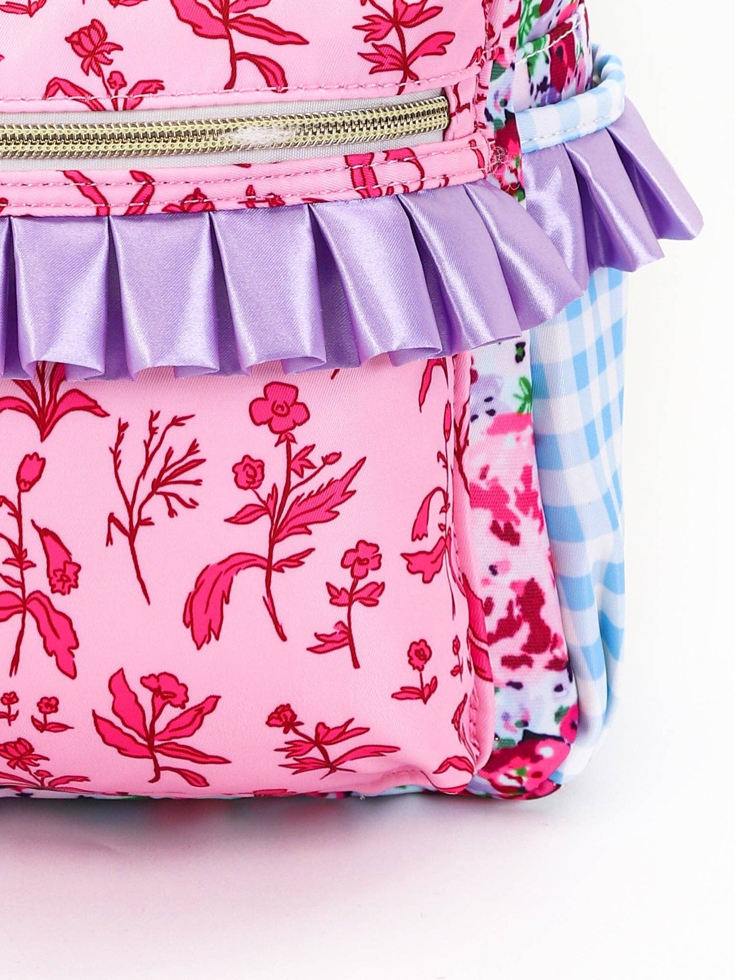 sassy kids palace - Pink Lavender Flower Girls Ruffle Backpack