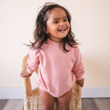 Addie Joy company - Oversized Cozy Romper - Pink Rose