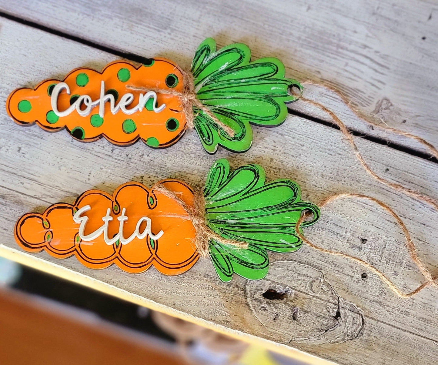 Personalized carrot tag