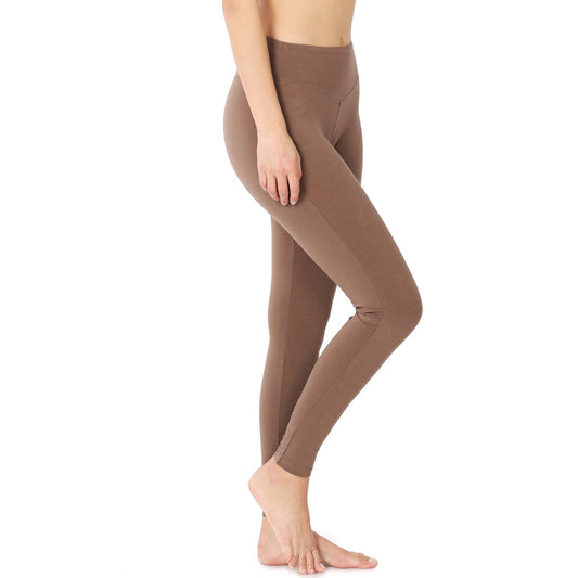 42POPS - SI-16458 Tummy control shaping leggings (premium cotton): MOCHA