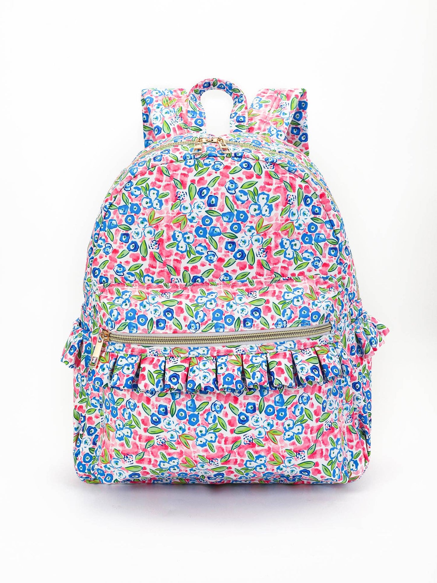 sassy kids palace - Blue Flower Girls Ruffle Backpack